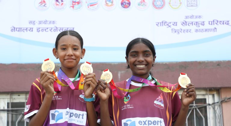 यू–१४ राष्ट्रिय विद्यालय खेलकुद : एथ्लेटिक्समा लुम्बिनी च्याम्पियन