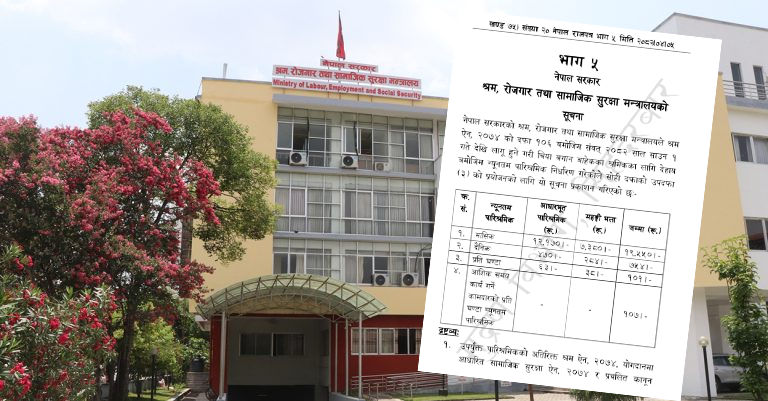 चिया बगान बाहेक श्रमिकलाई नयाँ न्यूनतम पारिश्रमिक तोकियो, १ साउनदेखि लागु