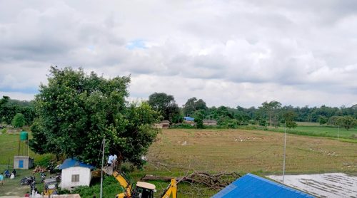 सिकारीबास खोलाको कटान रोक्न तटबन्ध निर्माण गरिँदै