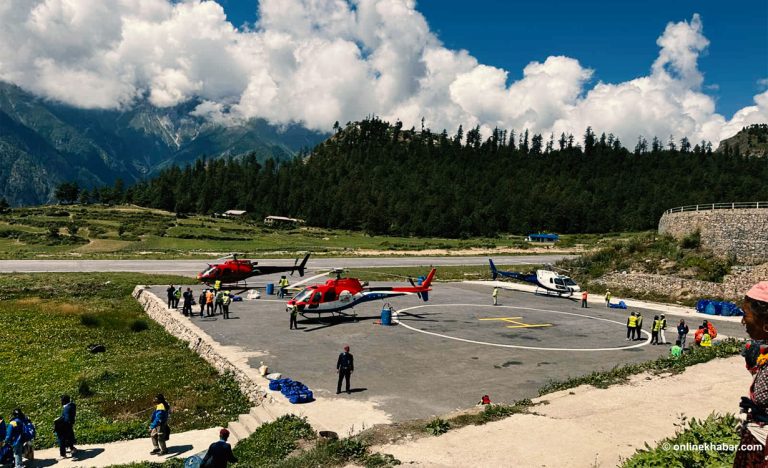 हुम्लाको सिमकोट विमानस्थलमा एकै दनि १६४ उडान–अवतरण