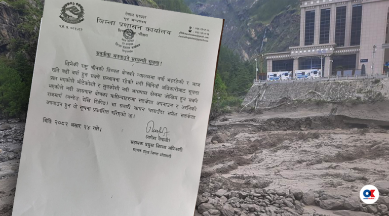 राति तिब्बतमा भारी वर्षाको सम्भावना, भोटेकोशी र सुनकोशी तटीय क्षेत्रमा सतर्कता अपनाउन आग्रह