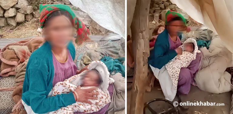 हटेन छाउपडी : प्लास्टिकमुनी राखिइन् सुत्केरी, गोठ भत्काउन निर्देशन