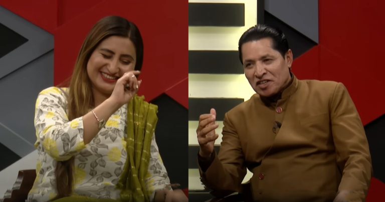 ऋषि धमलाको कविता सुनेर अन्जु हाँसेको हाँस्यै