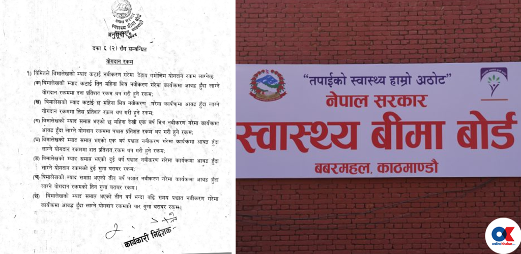 स्वास्थ्य बीमा नवीकरण नगर्नेले साढे १७ हजारसम्म तिर्नुपर्ने