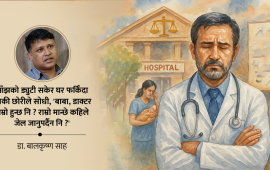 ‘बाबा, डाक्टरले जेल जानुपर्दैन नि ?’