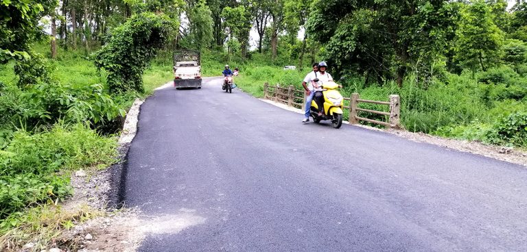 कालिका नगरपालिका जाने सडक ४ वर्ष पछि कालोपत्रे