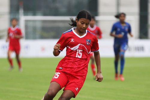 भुटानविरुद्ध पहिलो हाफमै पूर्णिमाको ह्‍याट्रिक, नेपालको आधा दर्जन गोल