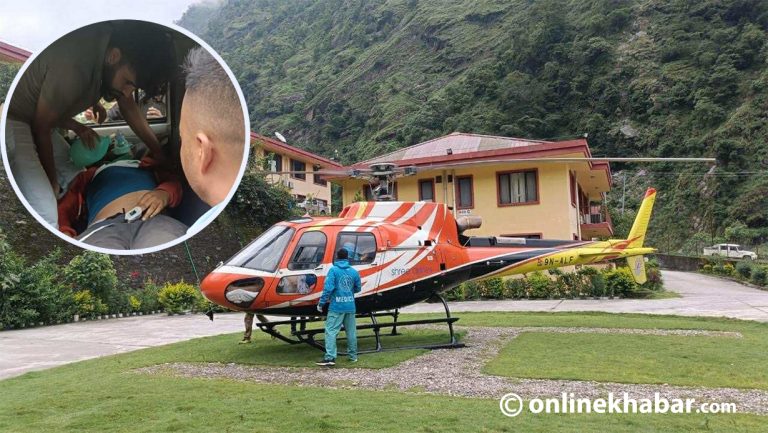 सानिमा हाइड्रोको बाटो सर्भे गर्ने क्रममा पहिरो खसेर ३ जना घाइते, एकको अवस्था गम्भीर