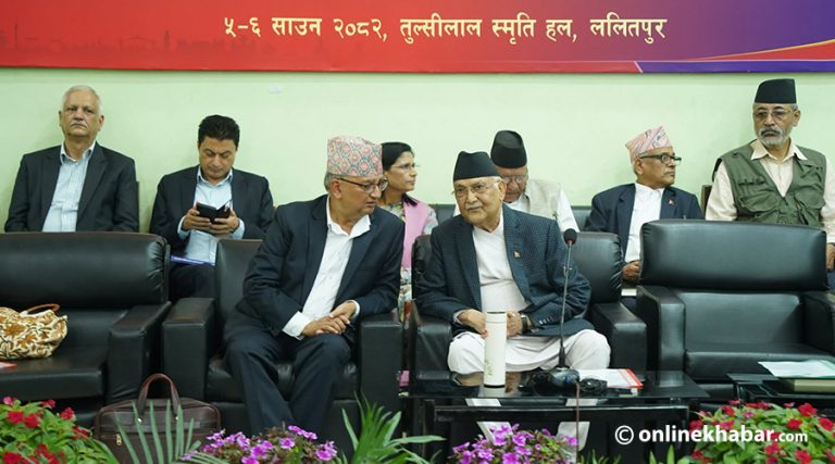 केन्द्रीय कमिटीमा ओलीले भने- पार्टी विभाजन गर्न खोज्ने तत्वसँग जोगिनू