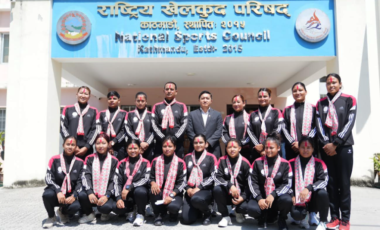 महिला कबड्डी विश्वकप खेल्न जाने नेपाली टोलीको बिदाइ