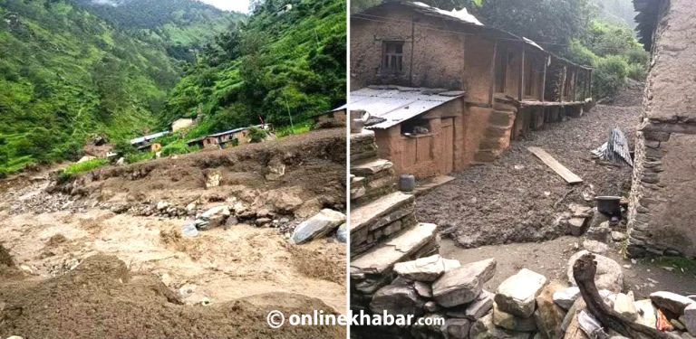 बाजुरा बाढी : ११ घर बगायो, ७ घरमा क्षति   