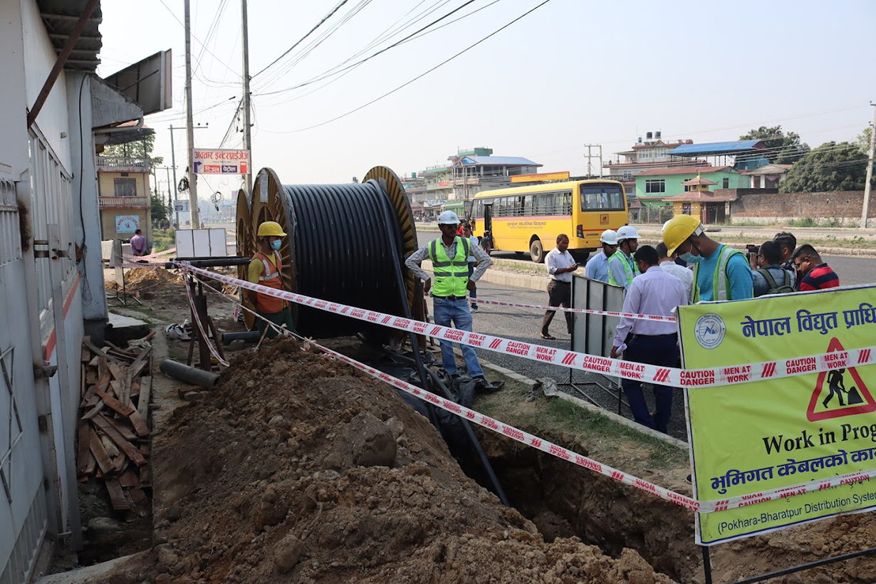 चितवनमा भूमिगत विद्युतीकरणको काम ८० प्रतिशत सकियो