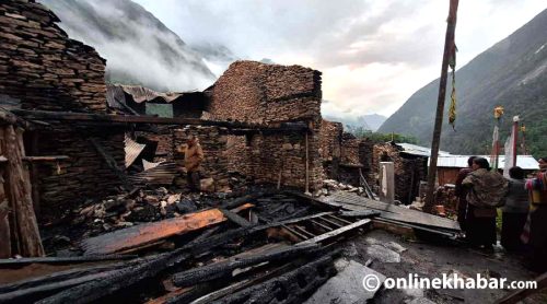 उत्तरी गोरखाको ल्होस्थित सात घरमा आगलागी
