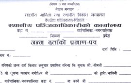 अब एक पटकका लागि नाम, थर र जन्मदर्ता सच्याउन सकिने