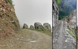 सङ्खुवासभामा सुख्खा पहिरो, उत्तर-दक्षिण कोशी राजमार्ग अवरुद्ध