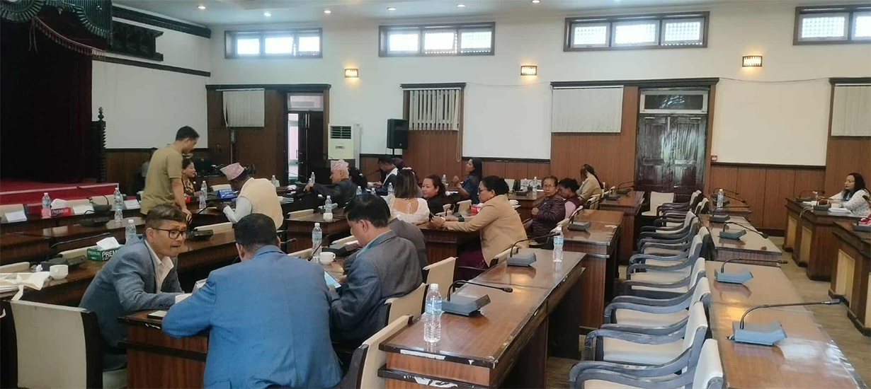 आन्तरिक बैठकबाटै निस्किए मन्त्री, भूमि विधेयकको छलफल दुई मिनेटमै स्थगित