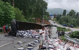 उदयपुरगढीमा ट्रकको ठक्करबाट एक वृद्धको मृत्यु, एकजना घाइते