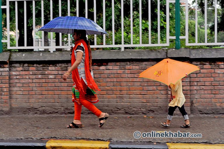 आज धेरैजसो ठाउँमा मध्यम वर्षाको सम्भावना