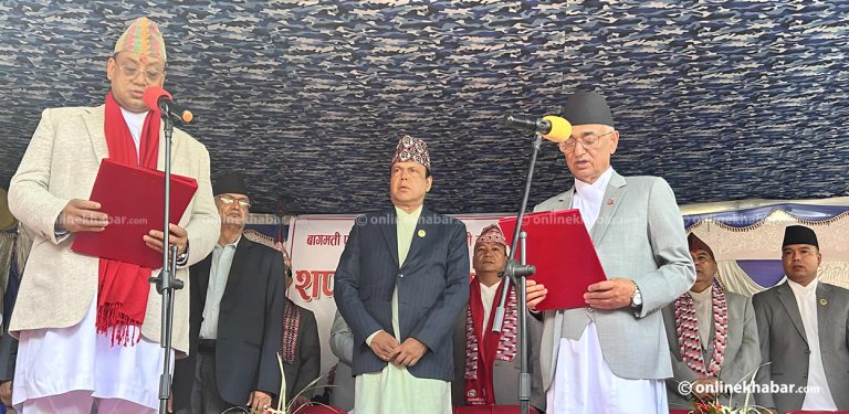 बागमतीका नवनियुक्त मुख्यमन्त्री बानियाँले लिए शपथ