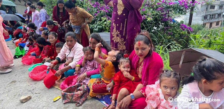 बनेपामा १ सय २३ वर्षदेखि ‘कन्यापूजा’