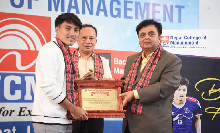 कृतिश नेपाल कलेज अफ म्यानेजमेन्टको ब्रान्ड एम्बेसडर