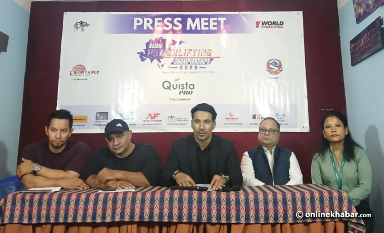 एसियन पावरलिफ्टिङ च्याम्पियनसिप साउन अन्तिममा काठमाडौंमा हुने