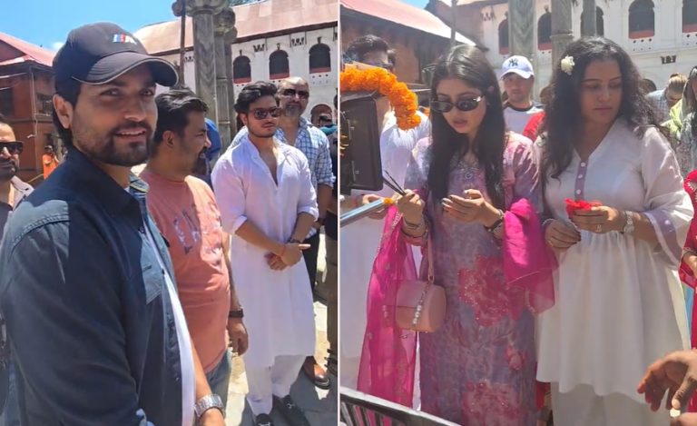 पशुपतिमा पूजा गर्दै रेखा थापाले घोषणा गरिन् फिल्म ‘३६ को आँकडा’