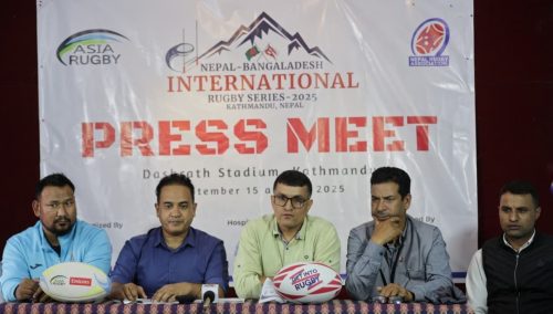 नेपाल र बंगलादेशबीचको रग्बी सिरिज दशरथ रंगशालमा हुने