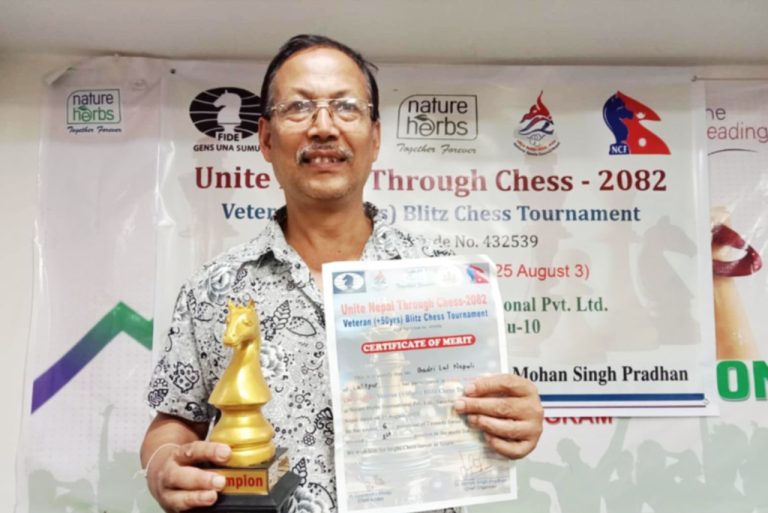 बद्रीलालले जिते युनाइट नेपाल चेसको उपाधि