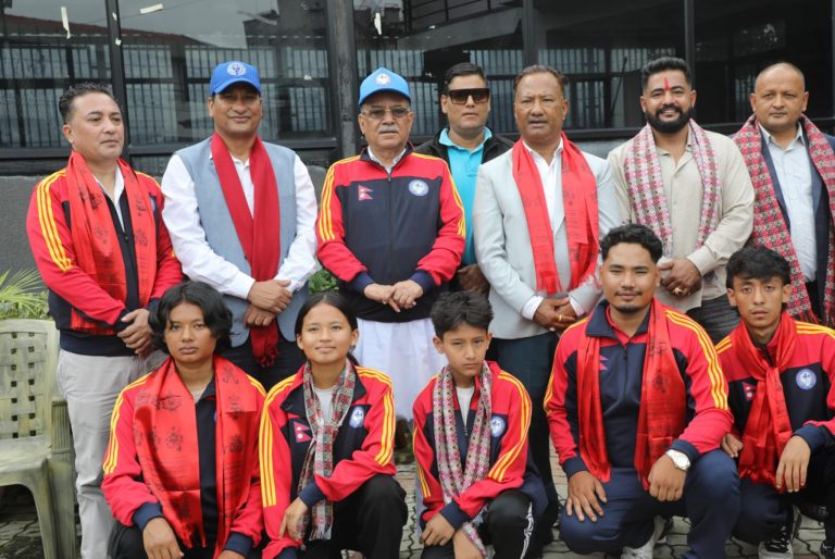 नेपाली वादोरियो कराते टोली श्रीलंका जाने