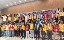 काभ्रेमा एमाले संस्थापनलाई नकार्दै विद्या भण्डारी पक्षीय युवा संघको भेला