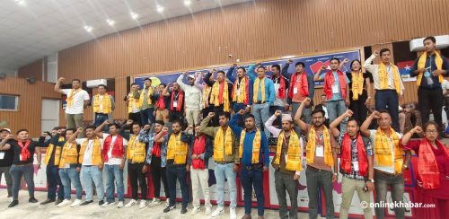 काभ्रेमा एमाले संस्थापनलाई नकार्दै विद्या भण्डारी पक्षीय युवा संघको भेला