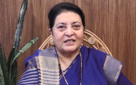 ओलीलाई समवेदना दिन गुन्डु पुगिन् पूर्वराष्ट्रपति भण्डारी