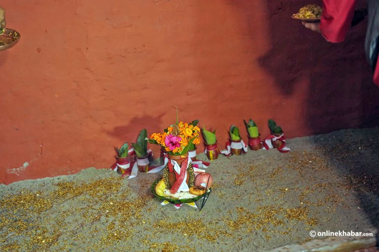 हनुमानढोकाको दशैंघरमा राखियो जमरा