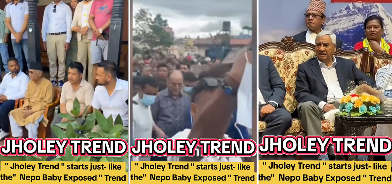 दलहरू सुध्रिने संकेत नदेखेका युवाले टिकटकमा थाले ‘एक्स्पोज झोले’ ट्रेन्ड