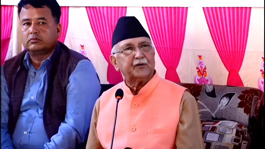 ओलीको प्रश्न- आतंक फिजाएर सरकारमा पुग्ने, अनि सुरक्षा दिन्नँ भन्ने ? 