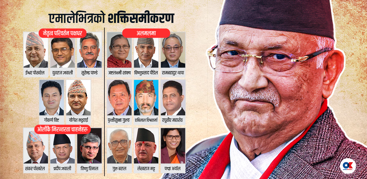 एमाले शक्ति-समीकरणः ओलीलाई सचिवालयमै अल्पमतको डर