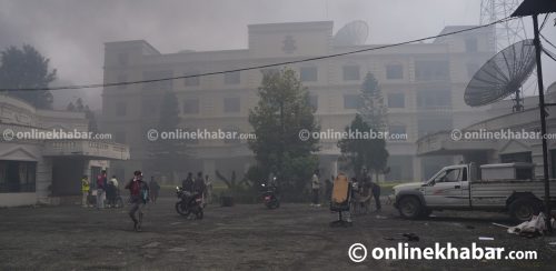 नेपाल टेलिभजनमा आगजनी र लुटपाट