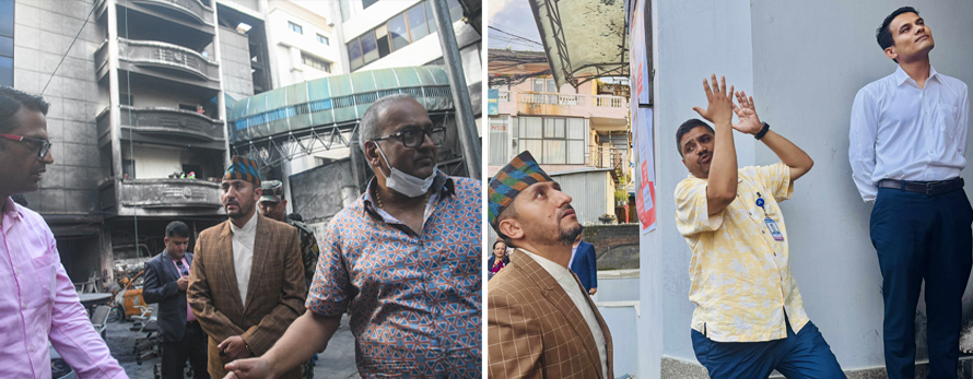 सञ्चारमन्त्रीले गरे कान्तिपुर र अन्नपूर्णको क्षतिग्रस्त संरचना निरीक्षण