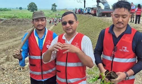 राप्ती नदी किनारमा वाईसीएलले रोप्यो १,५०० बिरुवा  