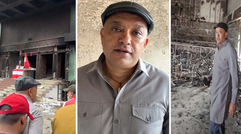आगजनीले उजाड पार्टी मुख्यालयबाट गगनको भावुक सन्देश