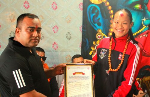 एरिकासहित अन्तर्राष्ट्रिय पदक विजेता सम्मानित