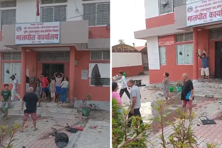 आन्दोलनकारीजस्तो बनेर कर्मचारीले नै जोगाए दमकको मालपोत र नापी