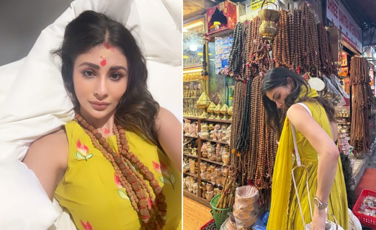 पशुपति दर्शनमा बलिउड स्टार मौनी रोय (तस्वीर)