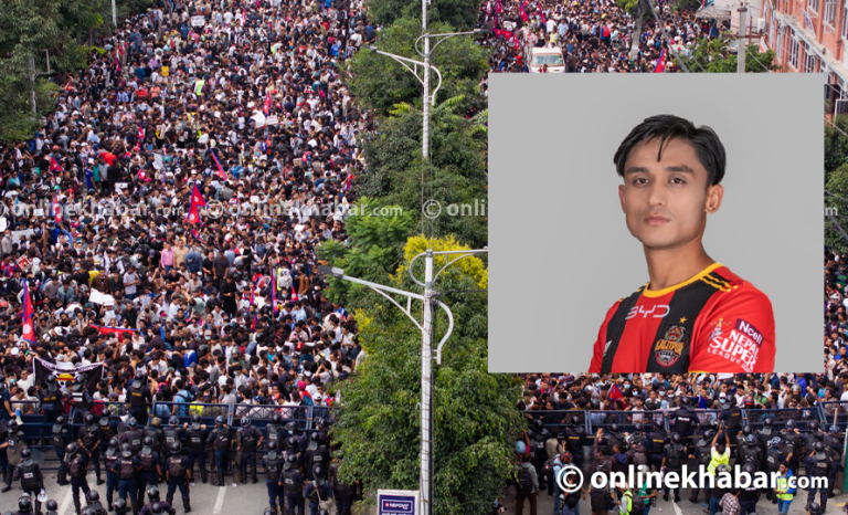 जेनजी आन्दोलनका क्रममा गोली लागेर फुटबलर शाही घाइते