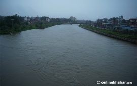 बागमती नदीले सतर्कता तह पार गर्‍यो, डुबान भइरहने क्षेत्रमा सतर्कता अपनाउन आह्वान