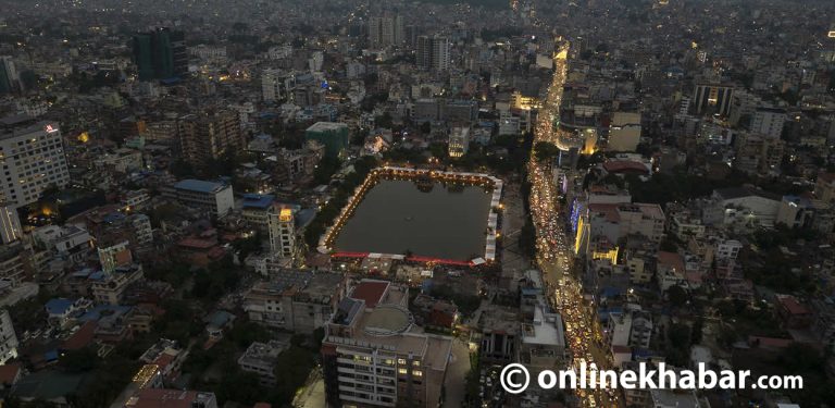 एरियल भ्यूमा हेर्नुहोस् कमल पोखरीको छठपर्व (तस्वीरहरू)