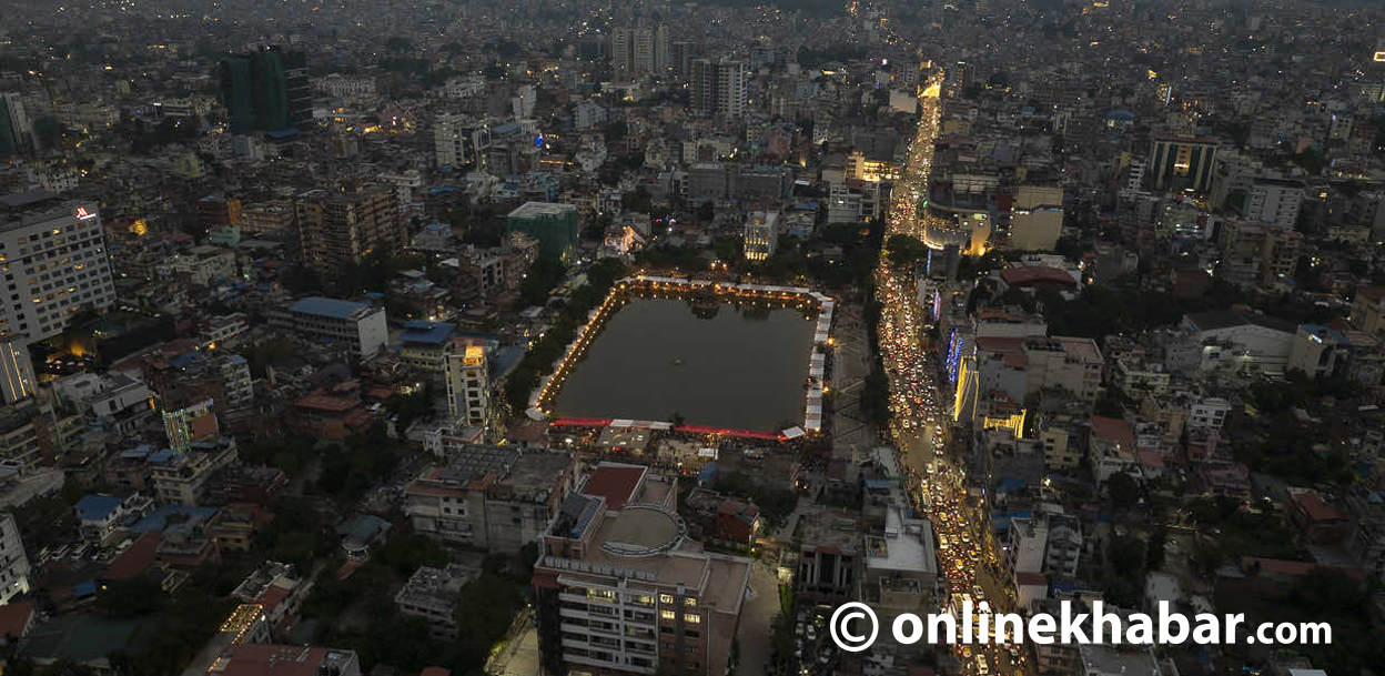 एरियल भ्यूमा हेर्नुहोस् कमल पोखरीको छठपर्व (तस्वीरहरू)
