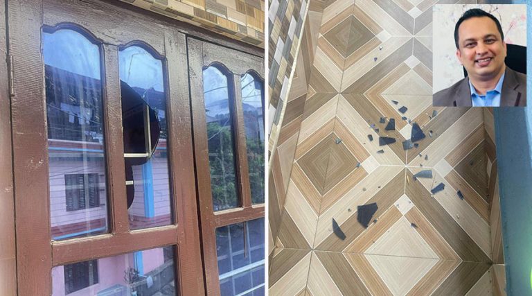 प्रेस चौतारीका अध्यक्ष गणेश पाण्डेको घरमा ढुंगा प्रहार