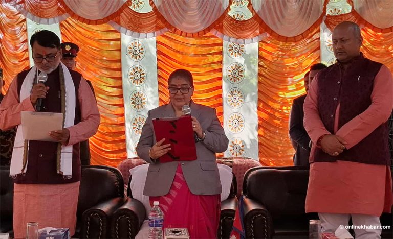 मधेशका नवनियुक्त मुख्यमन्त्री सोनलले लिए शपथ